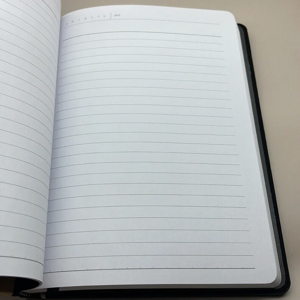 Denik Awakening Embroidered Journal, Black, NWOT
